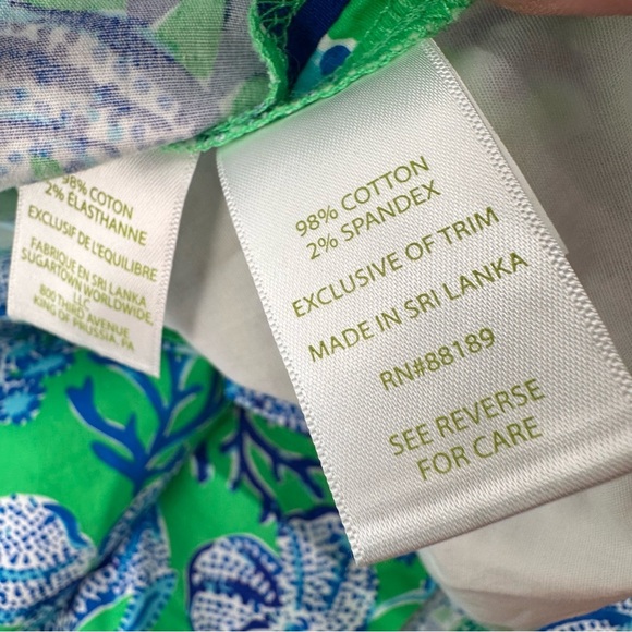 Lilly Pulitzer Callahan Stretch Shorts Keepin In Reel 14 NEW - Picture 3 of 4